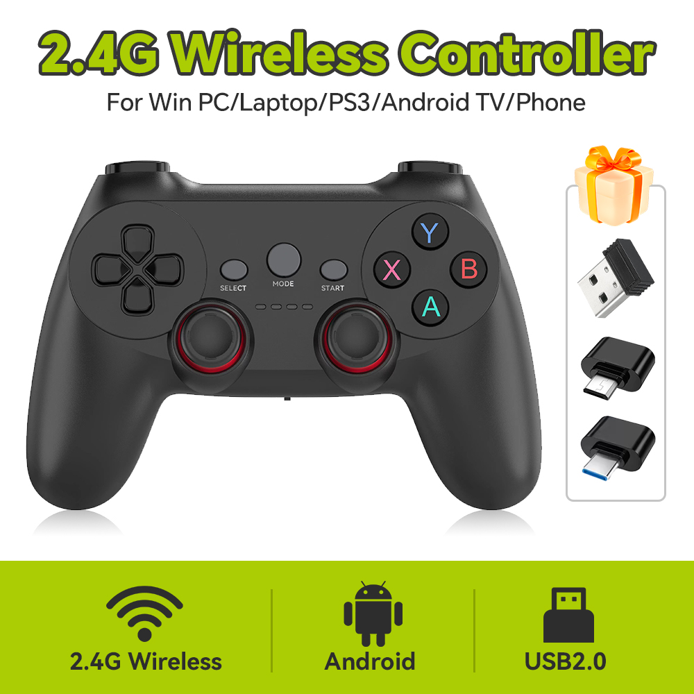 Gaming Console For Phone - Controlador inalámbrico 2,4G para Windows PC/portátil/PS3/Android