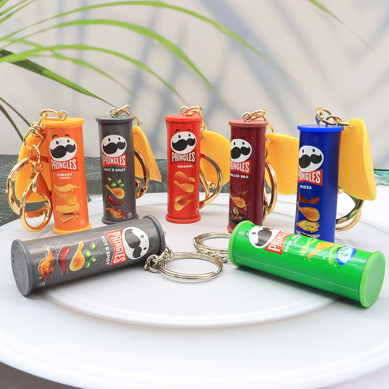 Gaming Console Keychain - Llavero creativo con patatas fritas, decoración